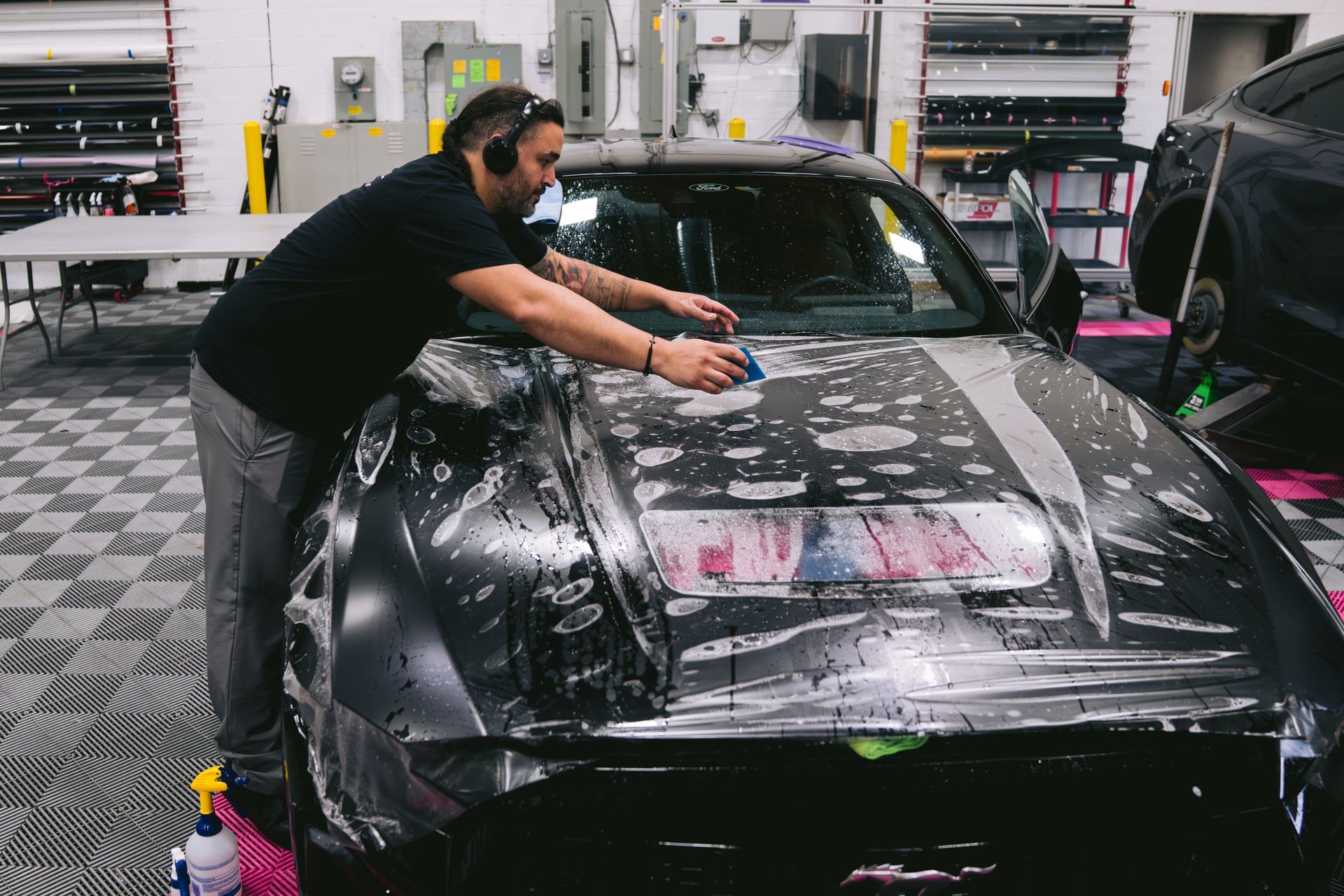 A close up of the rear end of a car