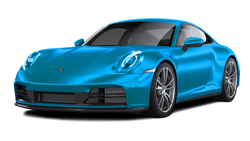 A blue porsche 911