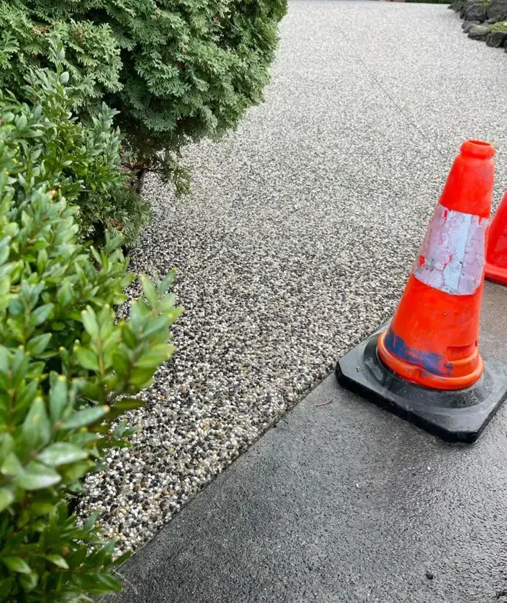 Driveway Aggregate On New Concrete Road — Roxburgh Park, VIC — Royal Concrete Pty Ltd