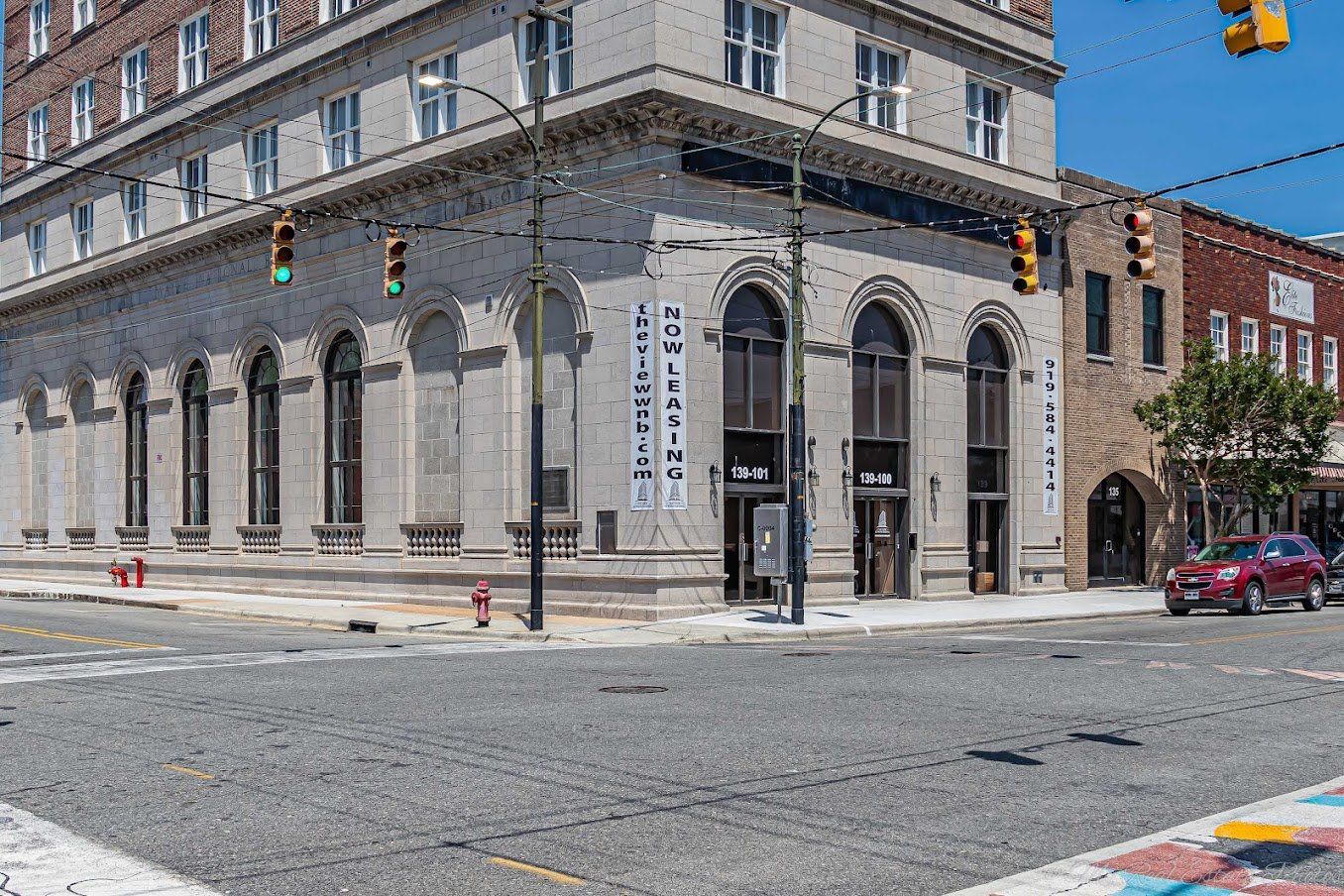 front of building