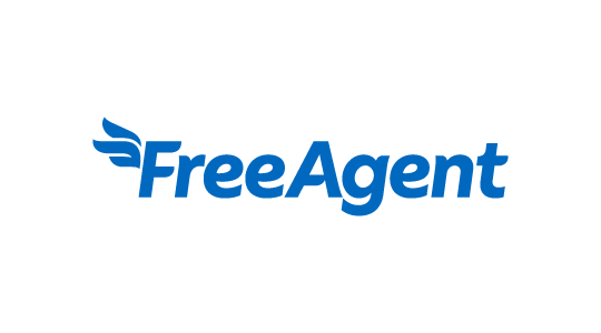 The free agent logo is blue and has a bird on it.