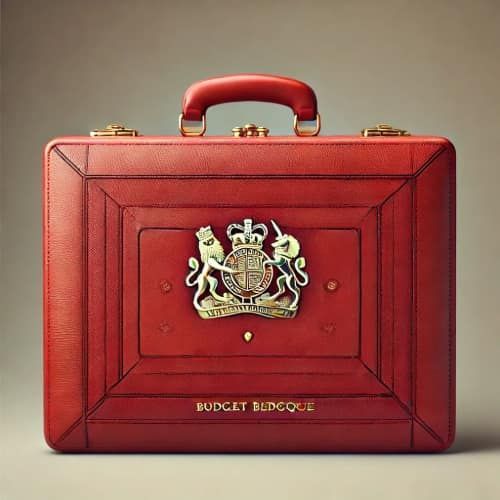 UK Chancellor's red budget briefcase