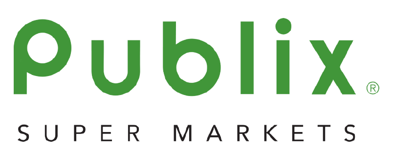 The logo for publix super markets is green and white.