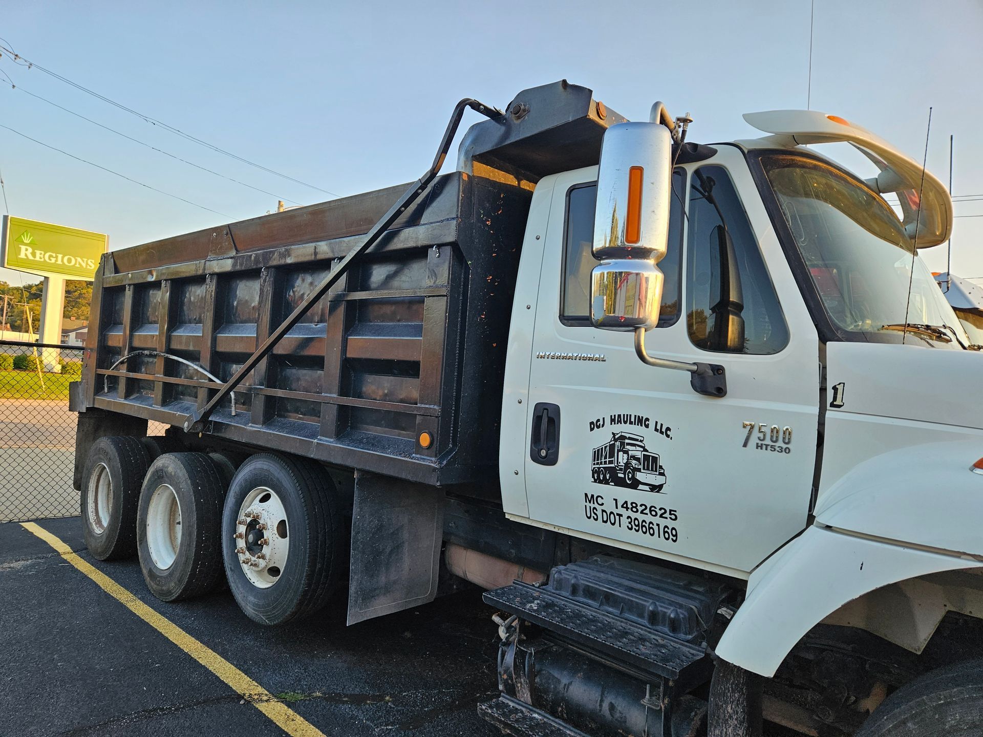 White semi-truck with 