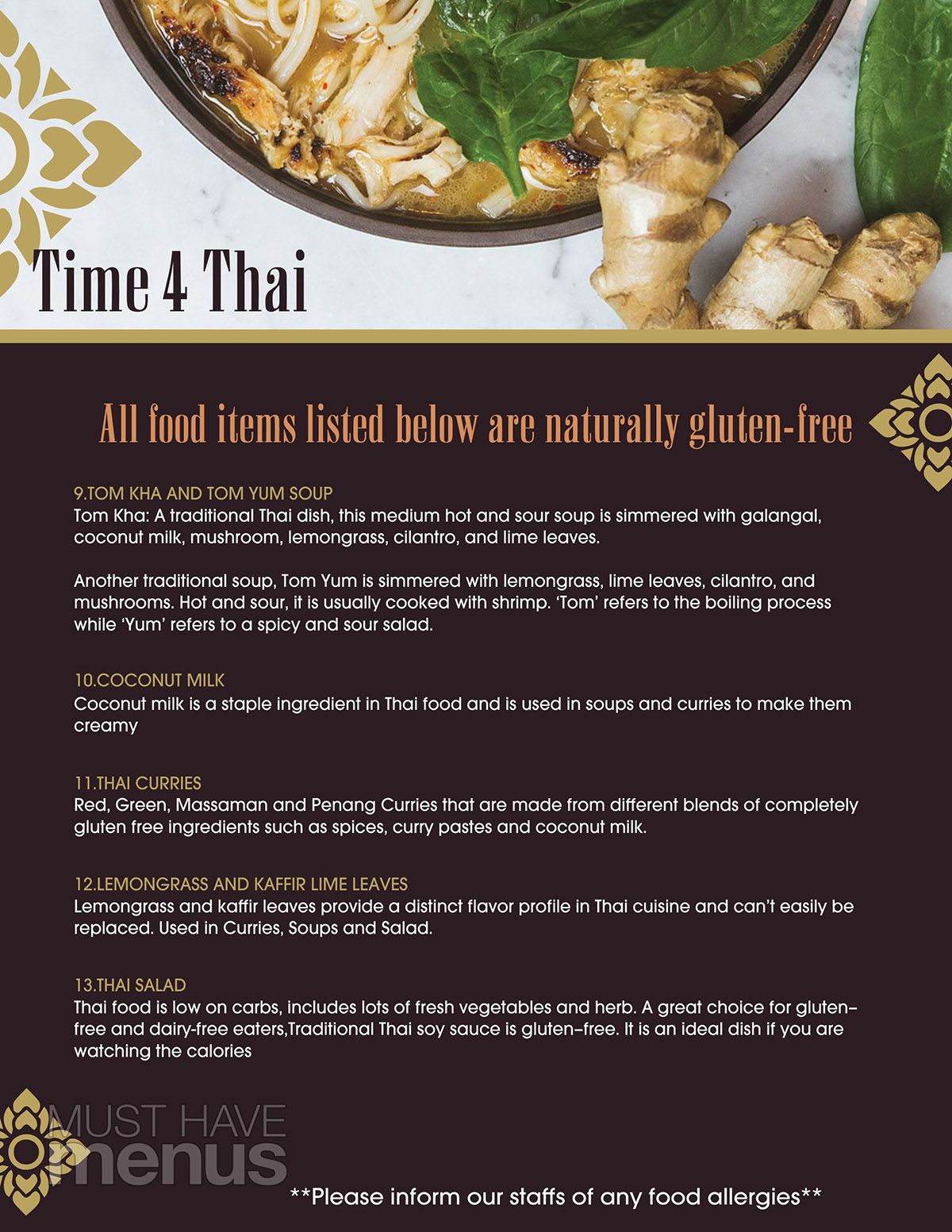 Time 4 Thai Restaurant Ballarat - Set Menu