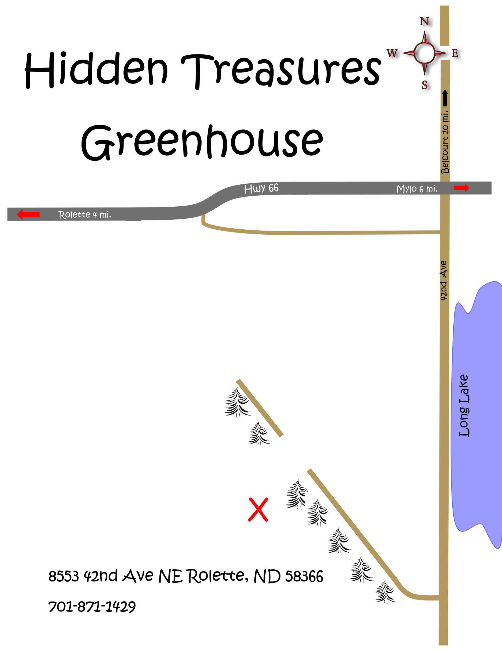 Map to Hidden Treasures Greenhouse