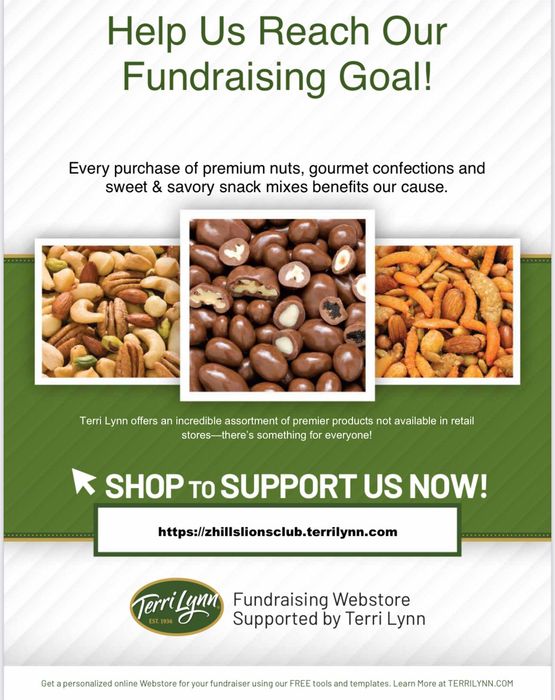 A flyer that says `` help us reach our fundraising goal ! ''