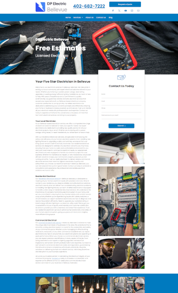 Electrician in Bellevue Website