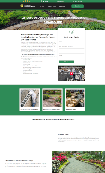 Landscaping Company in WA State Website