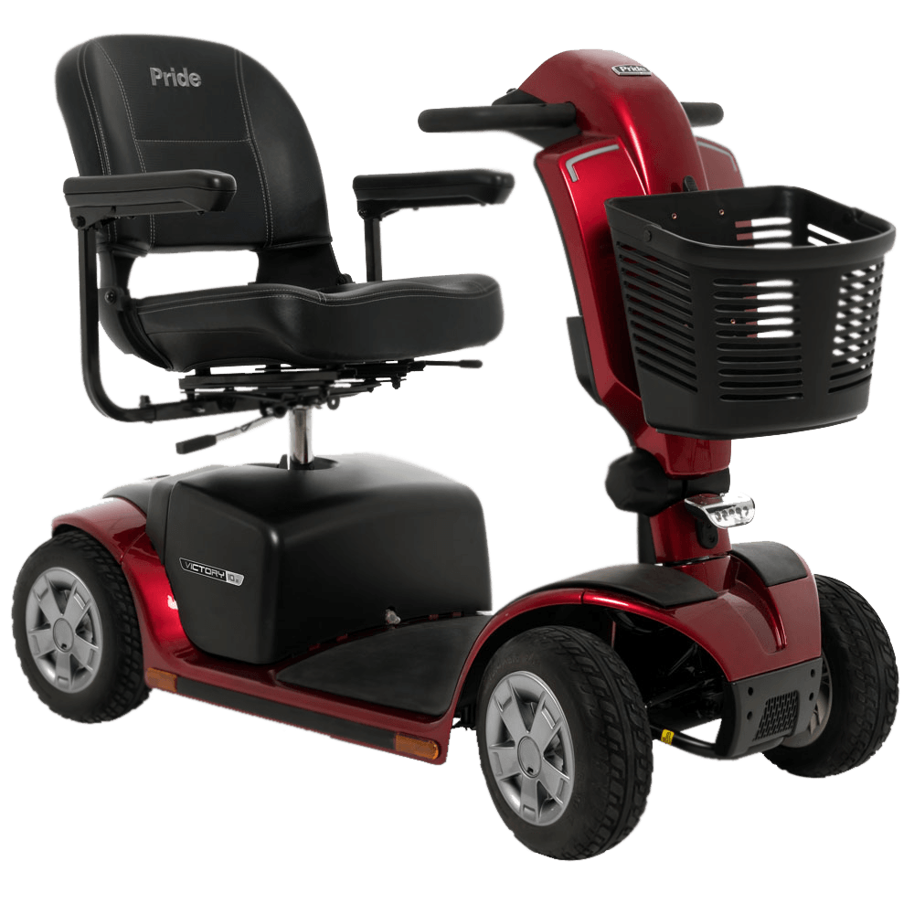 Red and black scooter