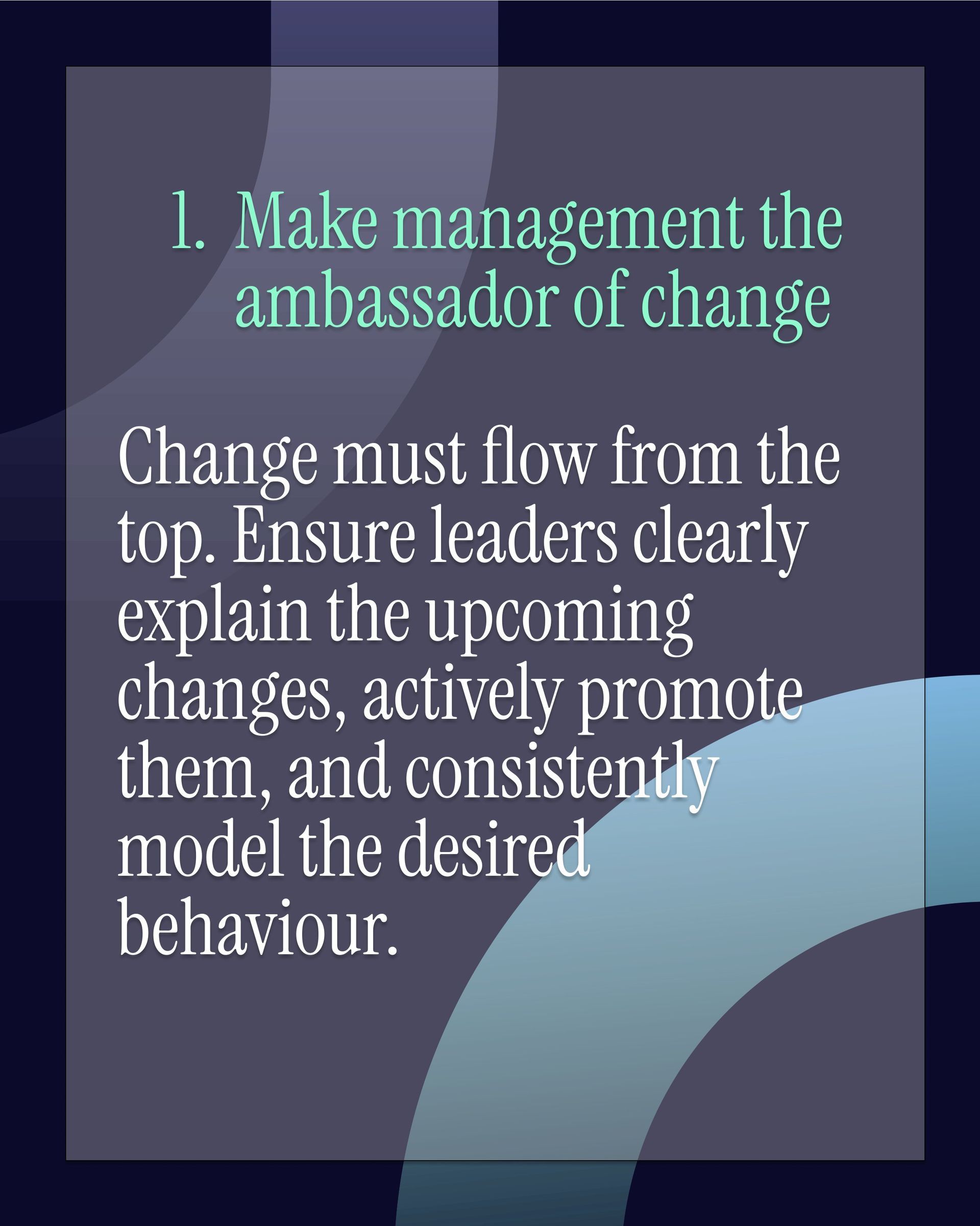 Man in suit, circular photo, text: "I help organizations by leading change. Want to know more? Send me a message."