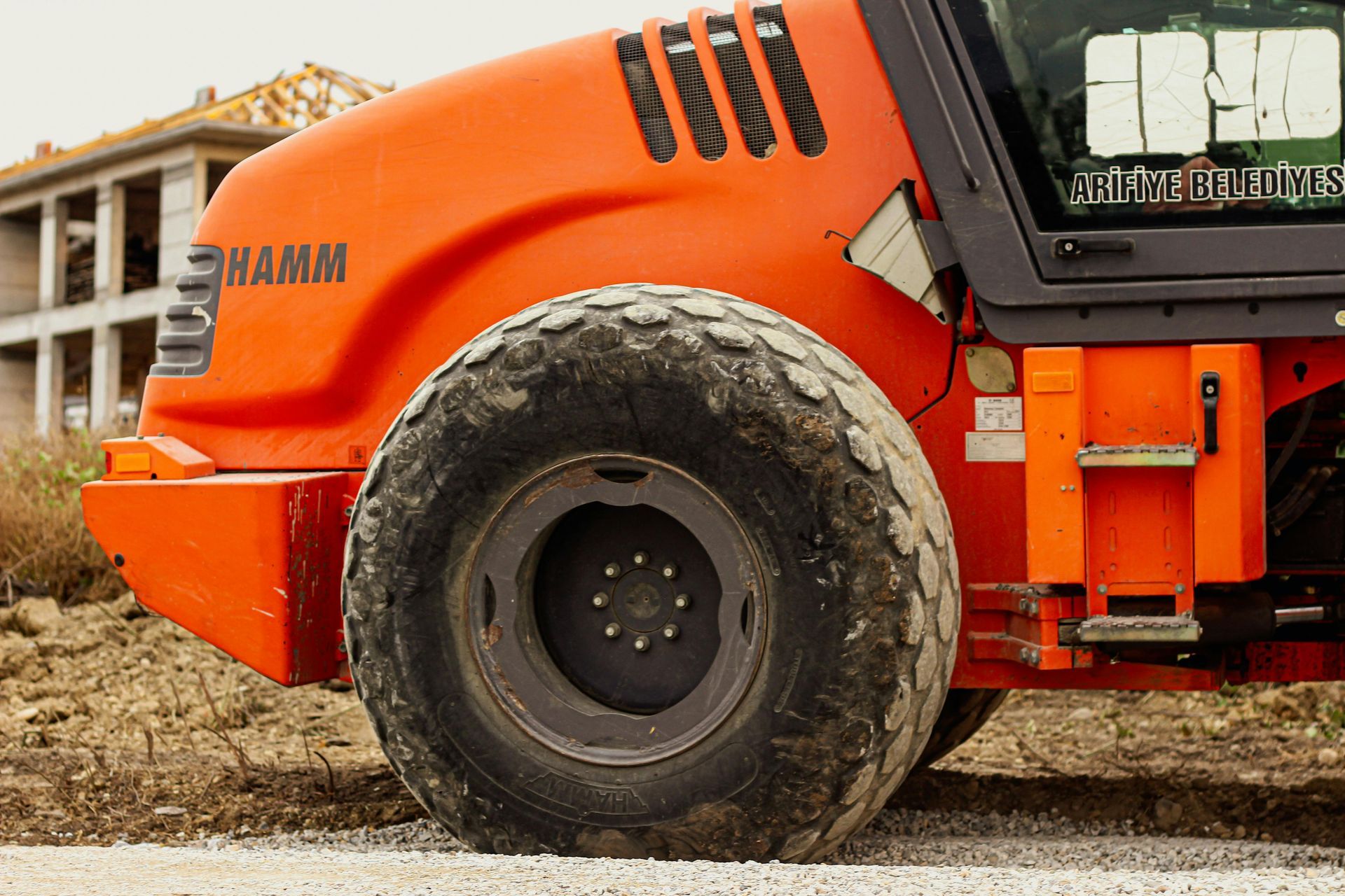 A commercial vehicle after mobile tire repair