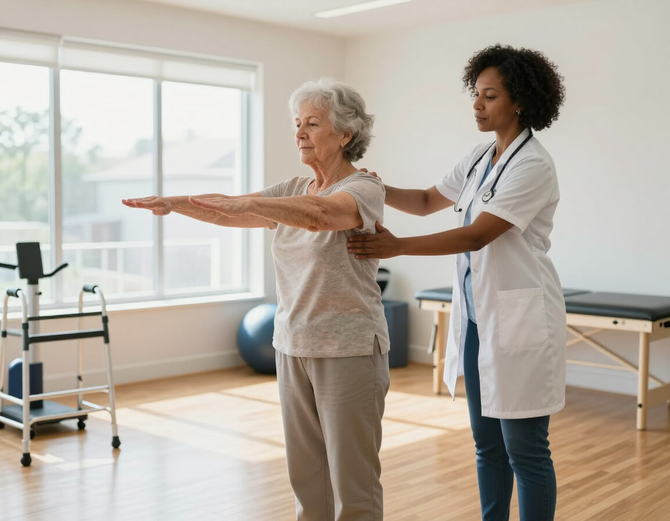 Terapia física para adultos mayores