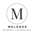 a black and white logo for a company called melange