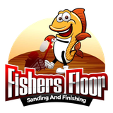 The logo for fishers floor sanding and finishing