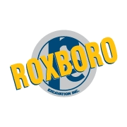 A logo for roxboro excavation inc.