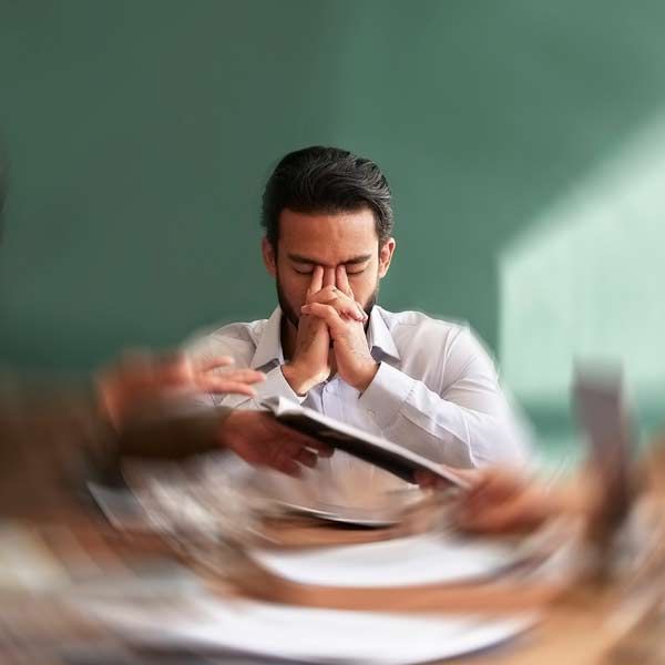 Exhaustion is a common symptom of Addison's Disease A man with symptoms needing Addison’s Disease Treatments