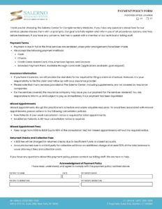 Payment Policy Form