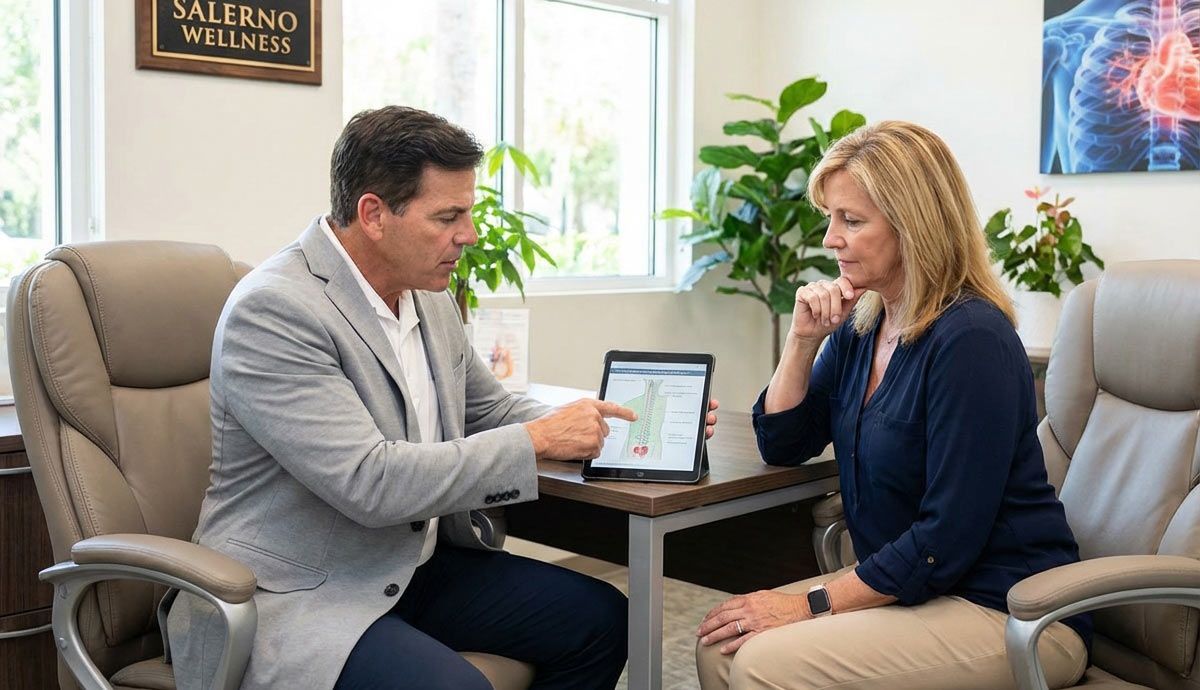 Dr. John Salerno Reviewing Test Results with a Patient