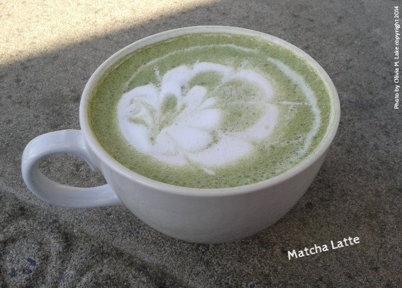 picture of matcha latte flower