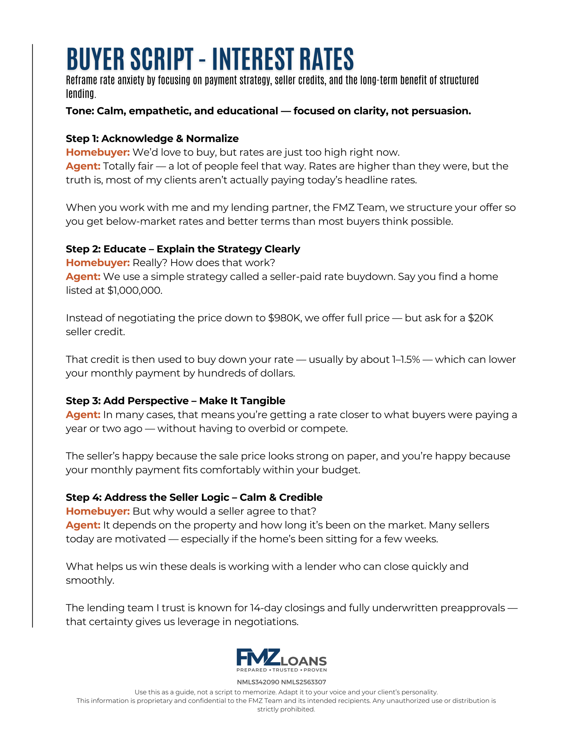 Buyer Script - Interest Rates
