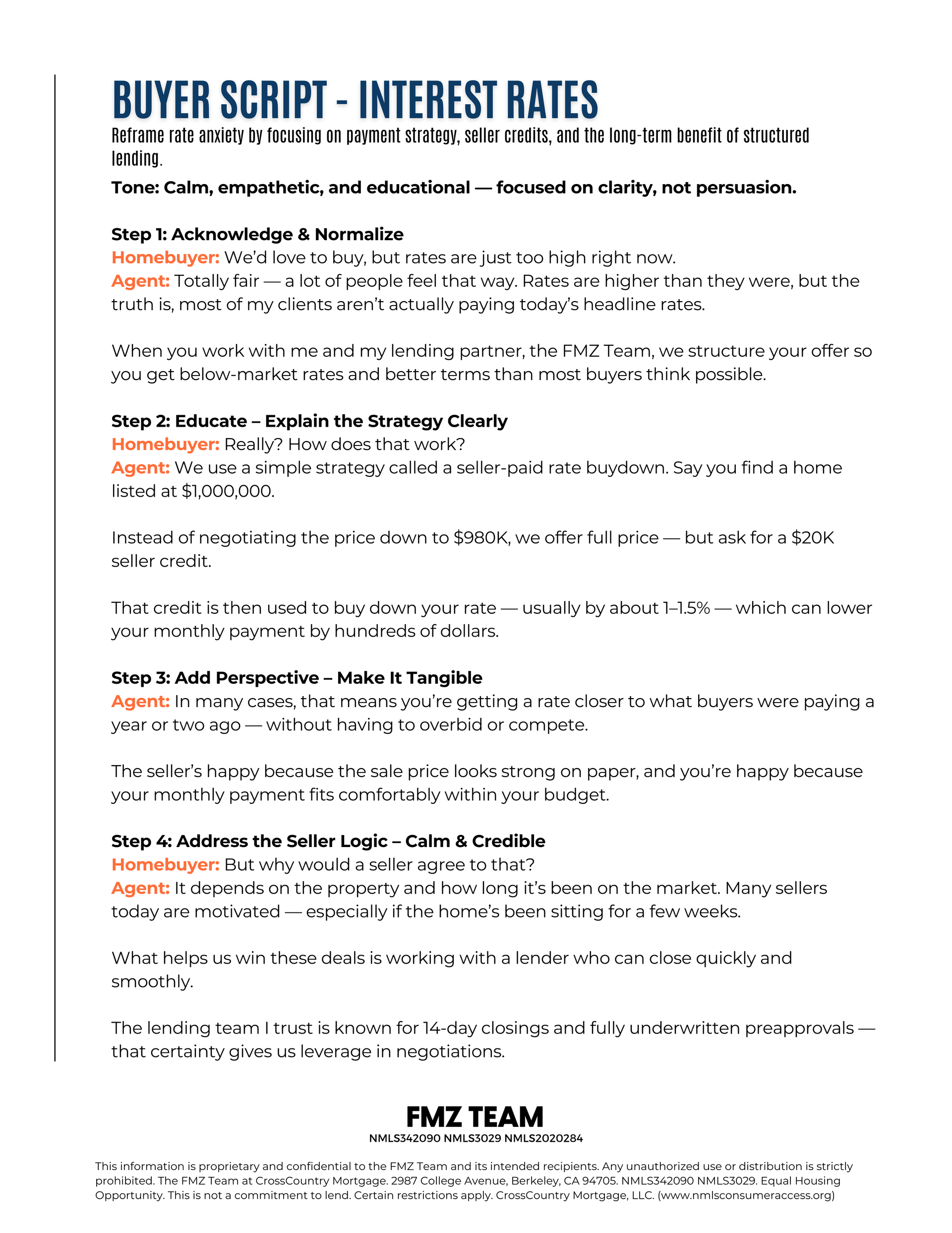 Buyer Script - Interest Rates