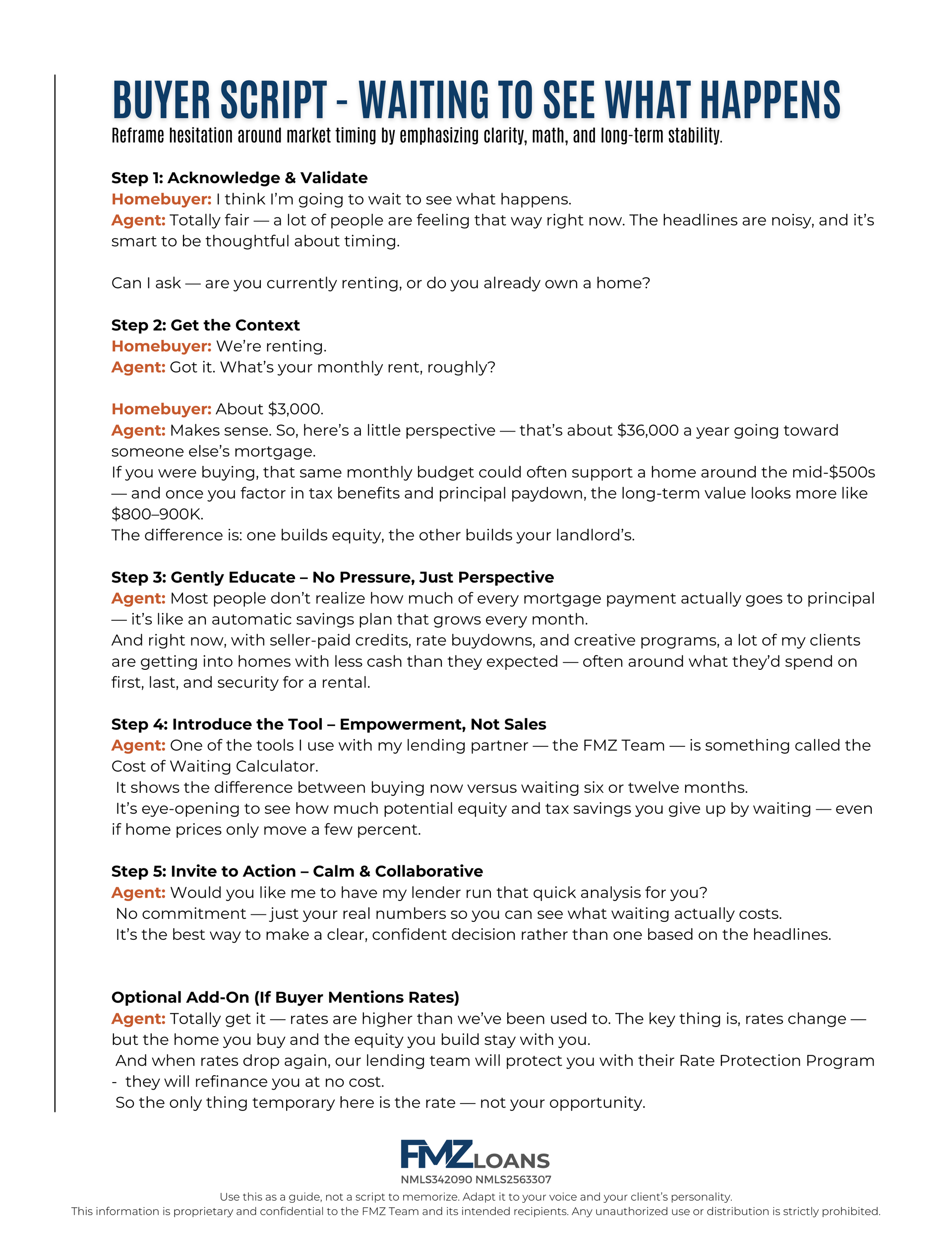 Buyer Script - Waiting to See What Happens