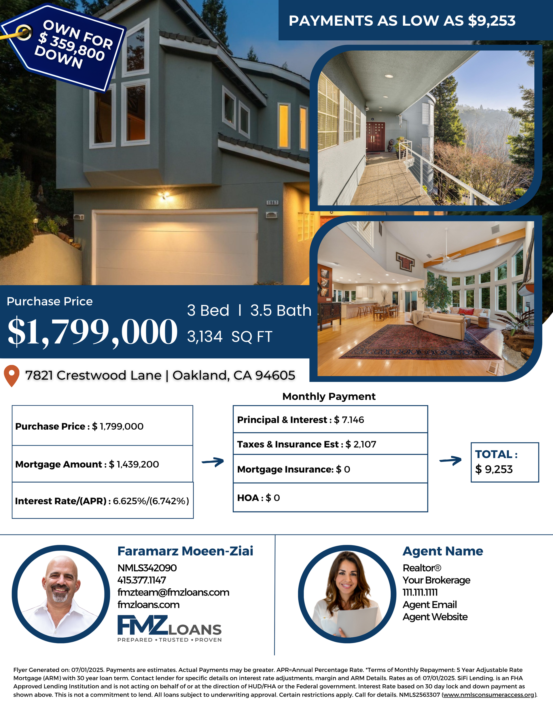 Jumbo Monthly Payment Listing Flyer