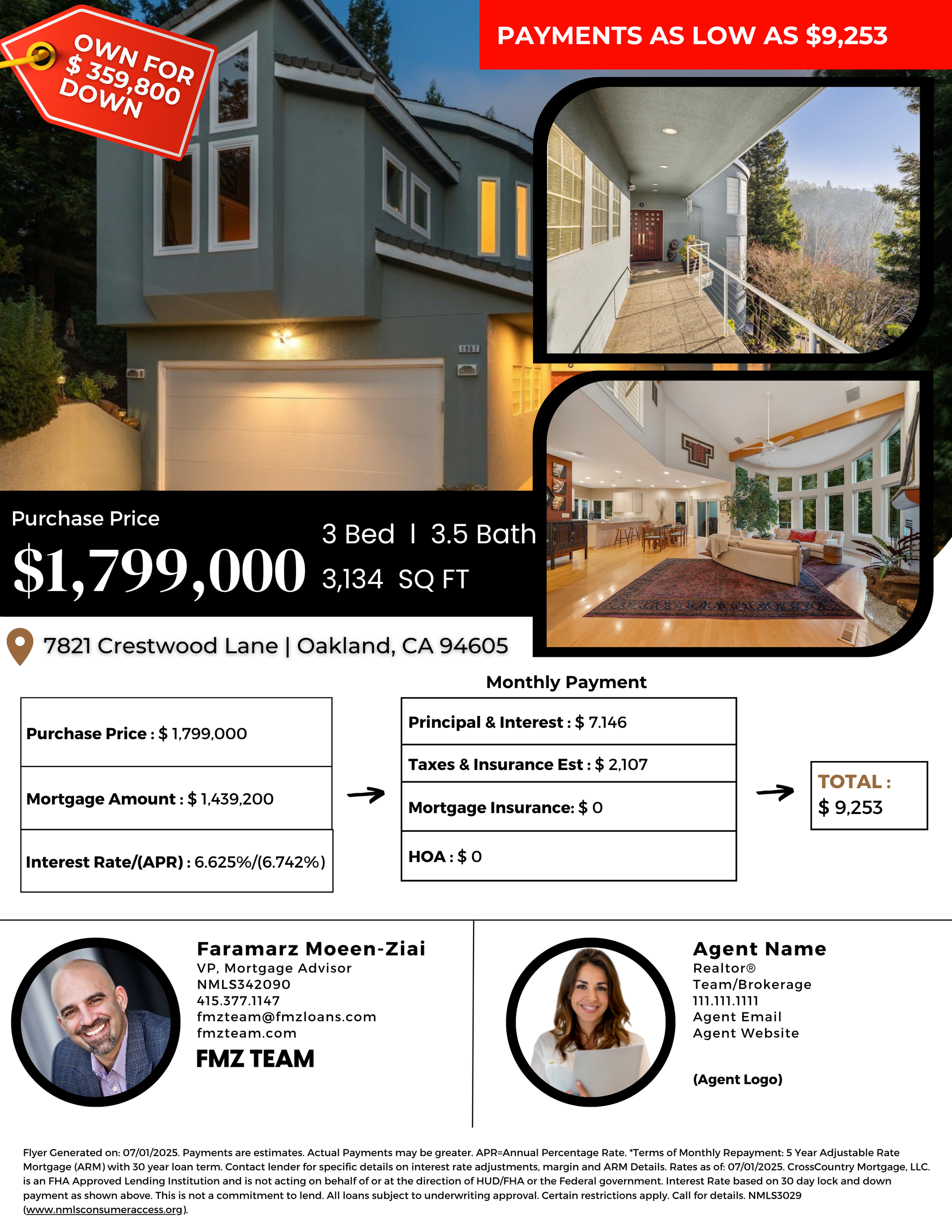 Jumbo Monthly Payment Listing Flyer