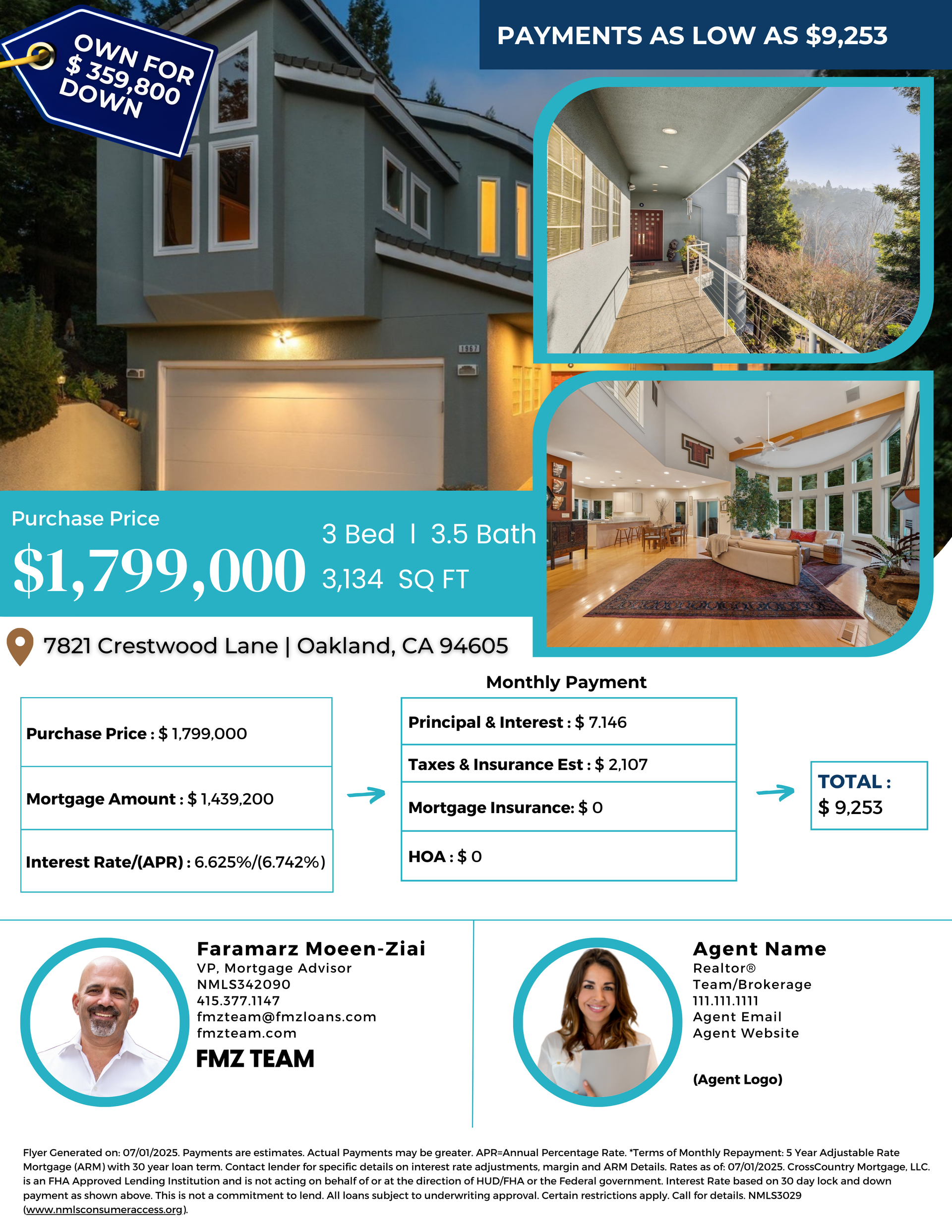 Jumbo Monthly Payment Listing Flyer