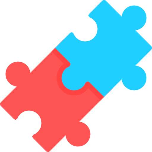 red and blue puzzle