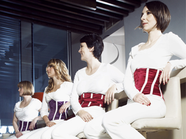 amabilées mit Querflöte, zwei Harfen und Kontrabass in der Scheinbar Berlin