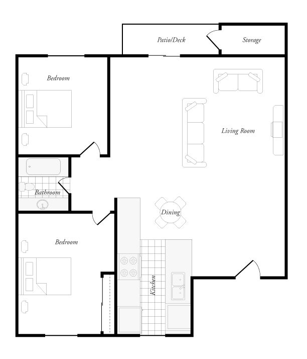 Orchard on the green floor plan 2 bedroom