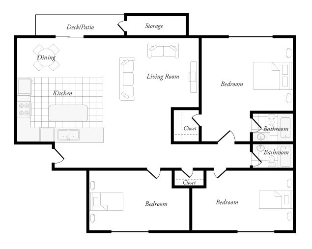 Orchard on the green floor plan 3 bedroom