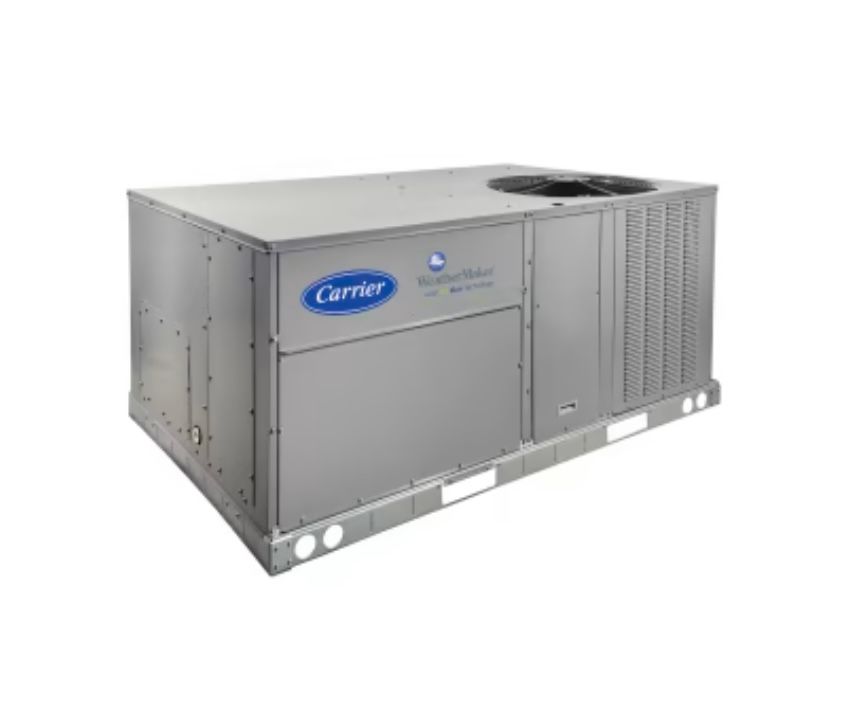 A carrier air conditioner is shown on a white background.