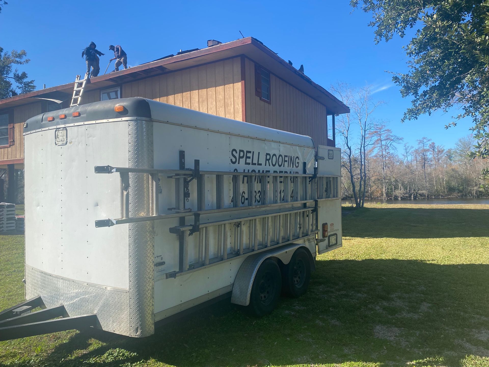 Spell Roofing trailer