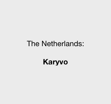 Link to the website of our Dutch Distributor Karyvo
