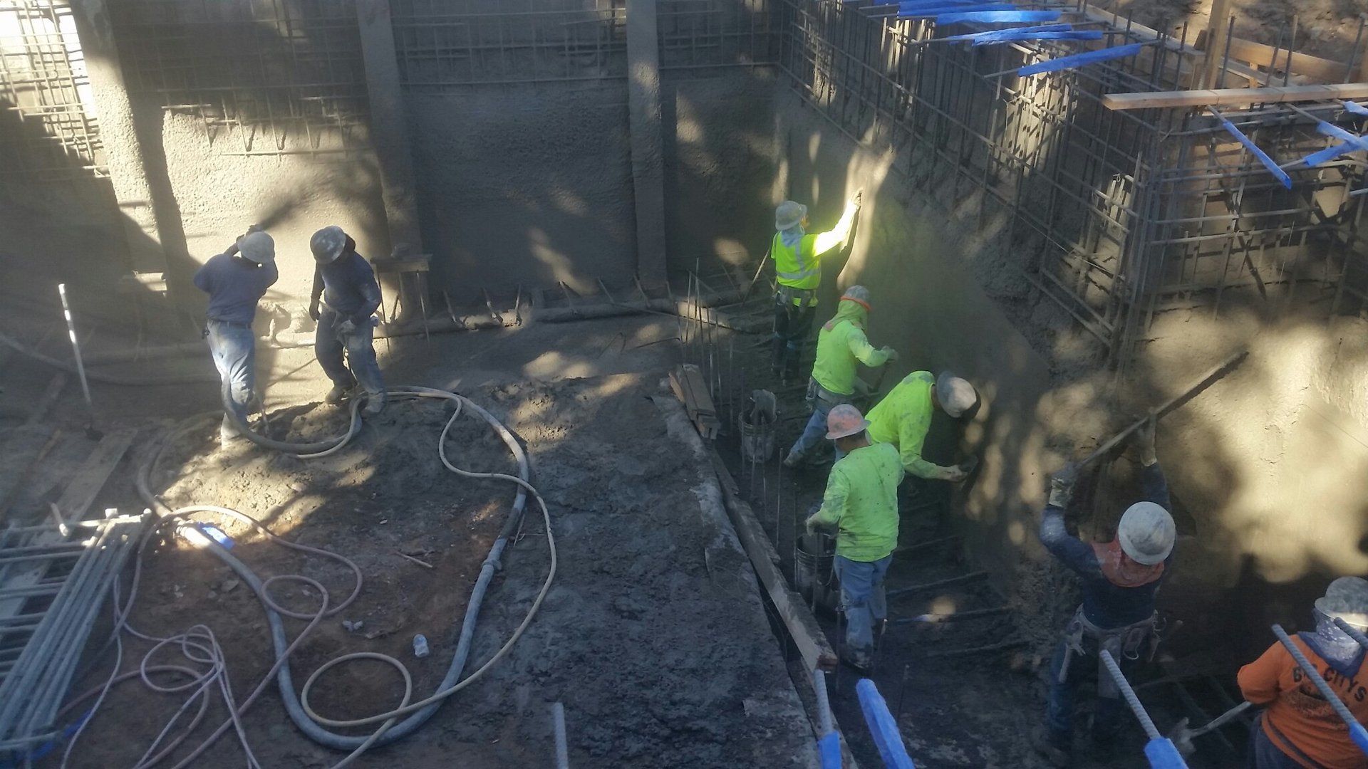 shotcrete retaining wall for basement  — Los Angeles, CA — RCW Construction Inc.
