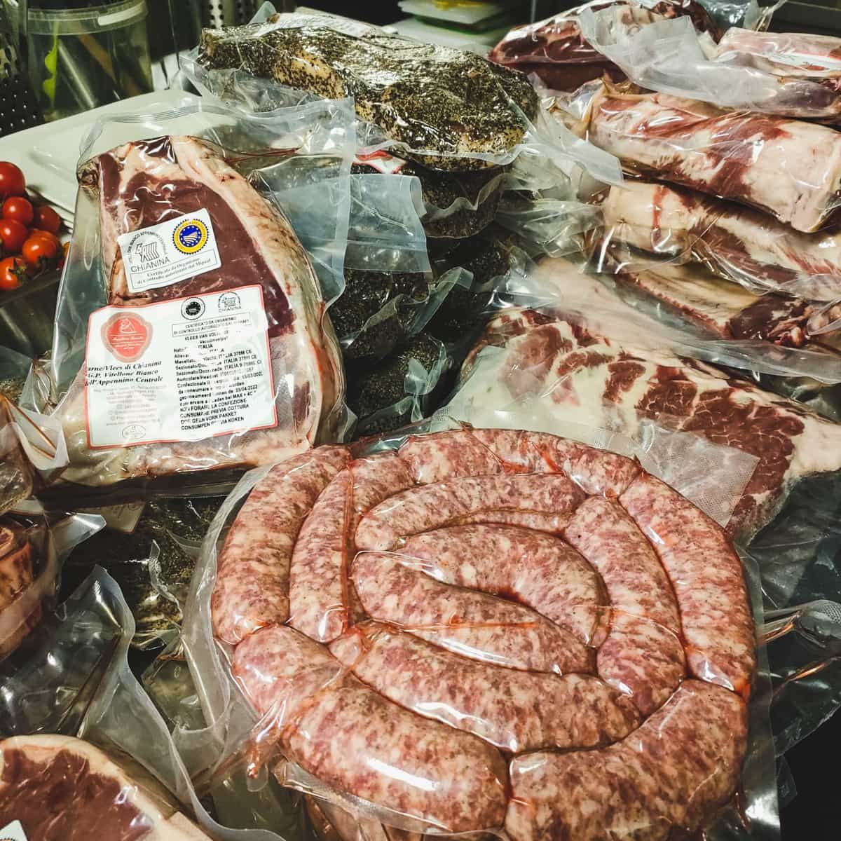 Selection of Italian meats