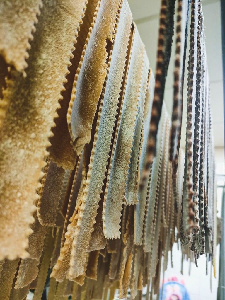Homemade pasta hanging
