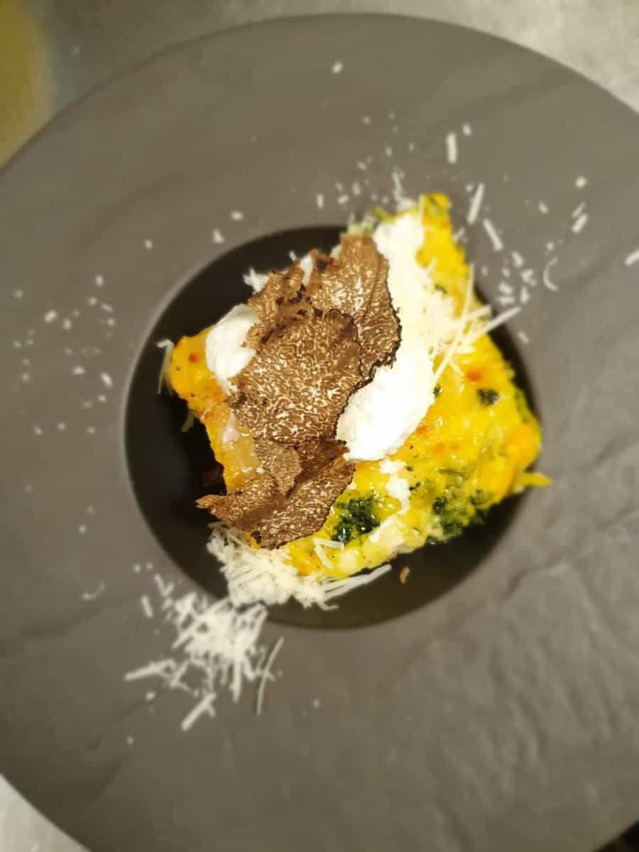 Lasagna with truffle