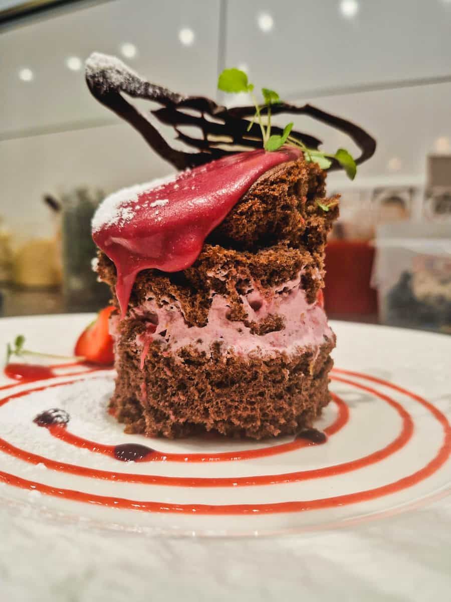 Plated Italian dessert