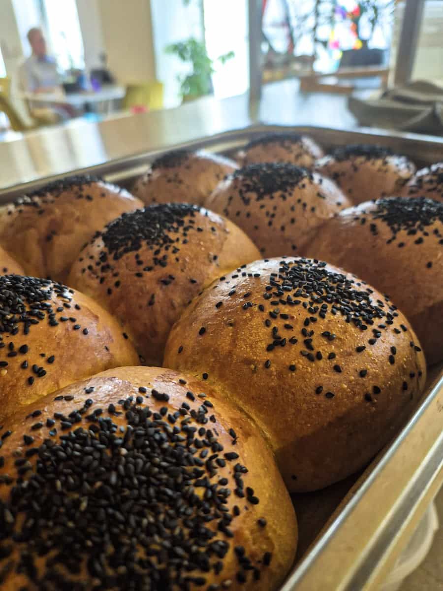 Bread rolls with poppy seeds