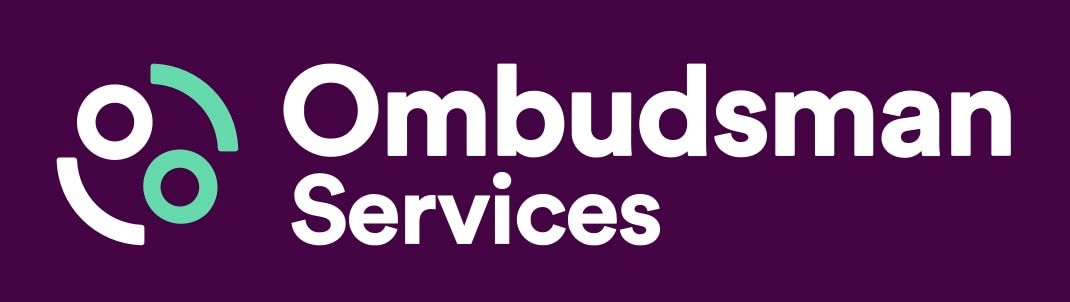 Ombudsman services logo on purple background