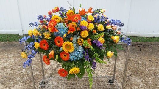 Silk Flowers — Flower Arrangement For Funeral in Ridgeland, MS