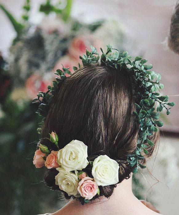 Local Florist — Flower Design On A Girl's Hair in Ridgeland, MS