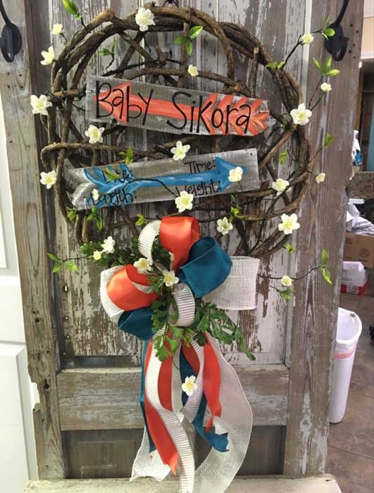 Florist — Flower Arrangement With Text And Ribbon in Ridgeland, MS