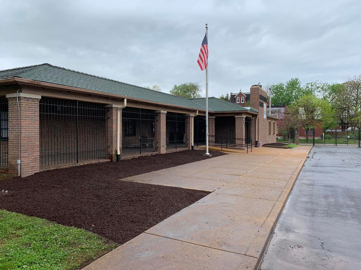 Lawn in Front of Brick Building — Saint Louis, MO — Zerr Lawn Care & Landscape LLC
