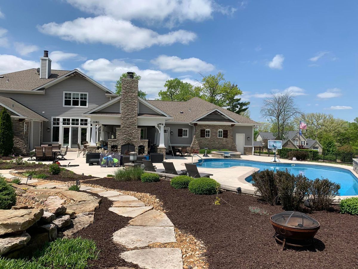 Large House with a Large Swimming Pool — Saint Louis, MO — Zerr Lawn Care & Landscape LLC