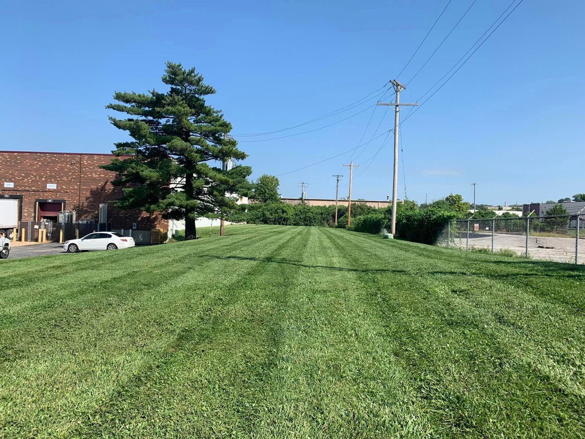 Lush Green Lawn in Front of a Building — Saint Louis, MO — Zerr Lawn Care & Landscape LLC